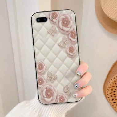 Ốp lưng iPhone 6/6s/7/7p/8/8p Plus màu hồng nhẹ nhàng, lung linh, thời trang - Giá 26.675₫