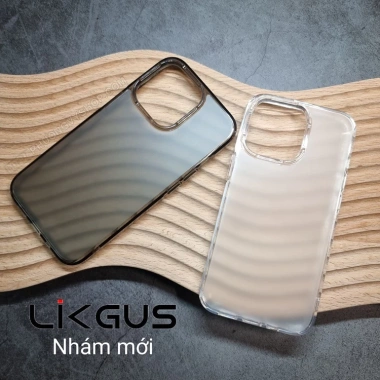 Ốp lưng nhám chống bám vân mồ hôi tay iPhone 12 13 14 15 16 Pro Max, 14 15 16 Plus Likgus Matte - chống sốc, chống ố
