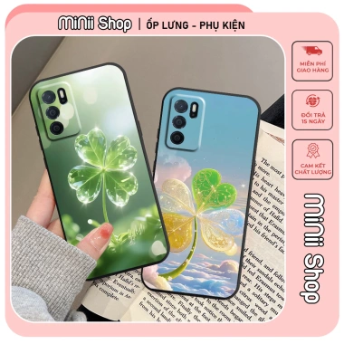 Ốp lưng Oppo A16/A16s họa tiết cỏ bốn lá may mắn, bảo vệ mạnh, giá 29.900 VND
