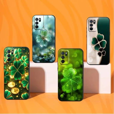 Ốp lưng Oppo A16/A16s họa tiết cỏ bốn lá may mắn, bảo vệ mạnh, giá 29.900 VND