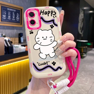 Ốp Lưng OPPO A36 A76 A96 Case Mèo Nhỏ và Dây Lanyard - Giá chỉ 44.600₫, giảm tới 9.366₫