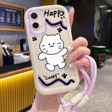 Ốp Lưng OPPO A36 A76 A96 Case Mèo Nhỏ và Dây Lanyard - Giá chỉ 44.600₫, giảm tới 9.366₫