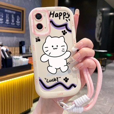 Ốp Lưng OPPO A36 A76 A96 Case Mèo Nhỏ và Dây Lanyard - Giá chỉ 44.600₫, giảm tới 9.366₫