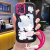 Ốp Lưng OPPO A54 4G Case đáng yêu Mèo Với Lanyard 3