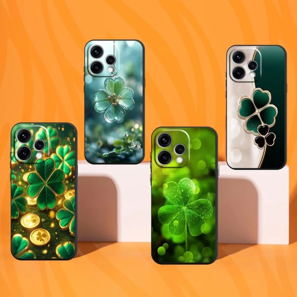 Hình ảnh sản phẩm Ốp lưng Oppo Reno 15/15 Pro/15F 5G – Họa tiết cỏ bốn lá may mắn, giảm còn 29.900₫