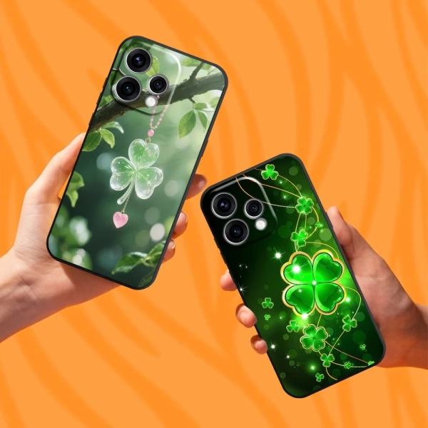 Hình ảnh sản phẩm Ốp lưng Oppo Reno 15/15 Pro/15F 5G – Họa tiết cỏ bốn lá may mắn, giảm còn 29.900₫