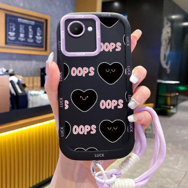 Ốp Lưng Realme C30 C30s Narzo 50i Prime Case Thiết Kế Sáng Tạo, Kèm Lanyard, Bảo Vệ Toàn Diện, Giá 44.600 VND 2