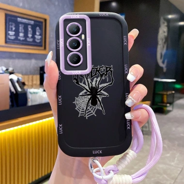 Ốp Lưng Realme C65 Nhện Sáng Tạo Đi Kèm Lanyard - Giá Ưu Đãi 44.600₫ 2