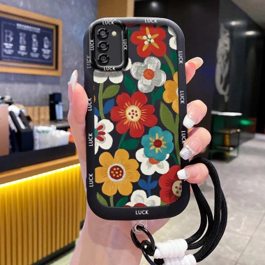 Ốp Lưng Samsung A02S A03S M02S F02S - Hoa Vẽ Đẹp kèm Lanyard, Giá 44.400 VNĐ