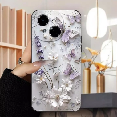 Ốp Lưng Silicon Hoa Bướm Đẹp Cho Tecno Spark 40 Pro, Spark Go 2, Spark 30C 2.024 - Giá chỉ 92.880₫