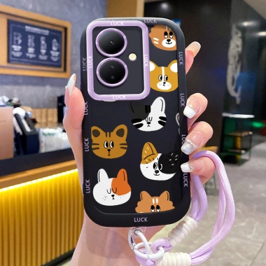 Ốp Lưng VIVO Y78 5G, V29 Lite & Y27 2.023 – Case Mèo Hoạt hình + Lanyard, giá ưu đãi 44.320₫