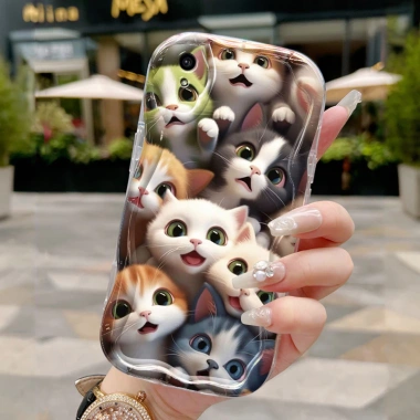 Ốp Lưng VIVO Y91C Y90 Y1s Case Trong suốt dễ thương Mèo Nhỏ Hoạt hình