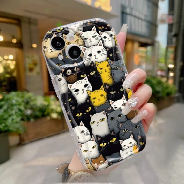 Ốp Lưng VIVO Y91C Y90 Y1s Case Trong suốt dễ thương Mèo Nhỏ Hoạt hình