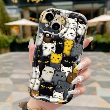 Ốp Lưng VIVO Y91C Y90 Y1s Case Trong suốt dễ thương Mèo Nhỏ Hoạt hình