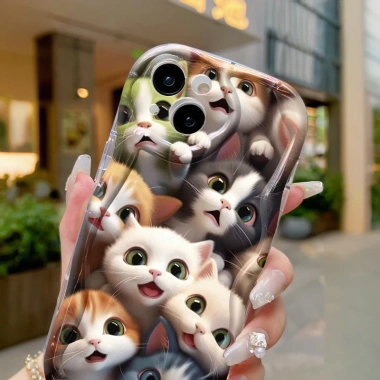 Ốp Lưng VIVO Y91C Y90 Y1s Case Trong suốt dễ thương Mèo Nhỏ Hoạt hình