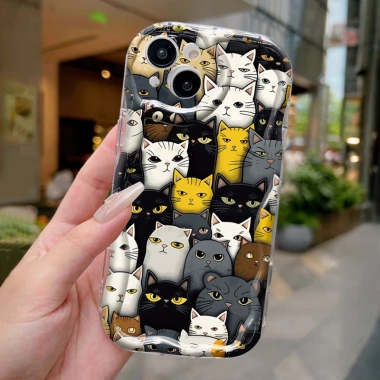 Ốp Lưng VIVO Y91C Y90 Y1s Case Trong suốt dễ thương Mèo Nhỏ Hoạt hình