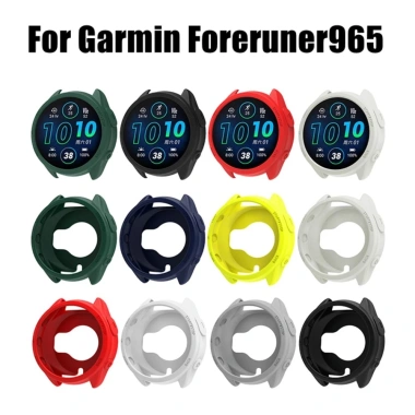 Ốp Silicon + Dây Đeo Cho Garmin Forerunner 965 Vỏ Bảo Vệ Chống Trầy Xước Dây Đeo Đồng Hồ Cổ Tay Cho Garmin 965 Vỏ Bảo Vệ Mềm