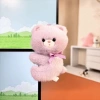PERRY Máy Tính Búp Bê Trang Trí, Ôm Hình Mô Phỏng Thỏ Sang Trọng Đồ Chơi Nhồi Bông, Hoạt Hình Sáng Tạo PP Cotton Di Động Sang Trọng Búp Bê Máy Tính Kẹp Trẻ Em 4