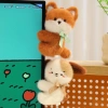 PERRY Máy Tính Búp Bê Trang Trí, Ôm Hình Mô Phỏng Thỏ Sang Trọng Đồ Chơi Nhồi Bông, Hoạt Hình Sáng Tạo PP Cotton Di Động Sang Trọng Búp Bê Máy Tính Kẹp Trẻ Em 5