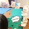 PERRY Máy Tính Búp Bê Trang Trí, Ôm Hình Mô Phỏng Thỏ Sang Trọng Đồ Chơi Nhồi Bông, Hoạt Hình Sáng Tạo PP Cotton Di Động Sang Trọng Búp Bê Máy Tính Kẹp Trẻ Em 8