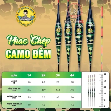 Phao Camo câu đêm tăm to đổi màu - Biệt Đội Săn Hàng - Đồ Câu AZ 2