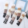 Phụ kiện tóc màu cà phê hình vuông, dễ thương cho nữ, phong cách Nhật Bản - Hàn Quốc