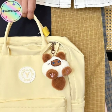 Pufangsuper Kawaii Mềm Thú Nhồi Bông Mèo Nhỏ Đồ Chơi Móc Khóa Sang Trọng Túi Búp Bê Mặt Dây Chuyền Ô Tô Móc Khóa Trẻ Em Sinh Nhật Quà Tặng VN