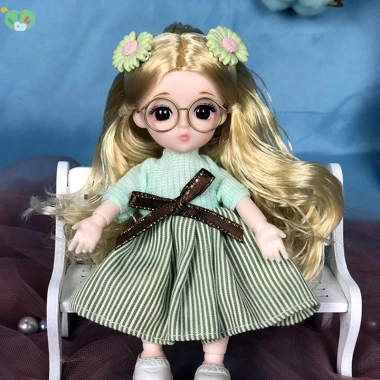 Quần áo búp bê 16-18 cm OB11 – Bộ trang phục bé gái 1/12 váy, phụ kiện, chỉ 55.990 VND 6