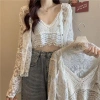 Quần áo chống nắng rỗng ren, áo len dệt kim mỏng, dây treo nữ - Giá ưu đãi 156.600đ 7