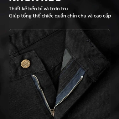 Quần Dài Jeans/Jean Denim Nam Basic - Form Regular - Everyday - Street Fit - Minimal Style 6