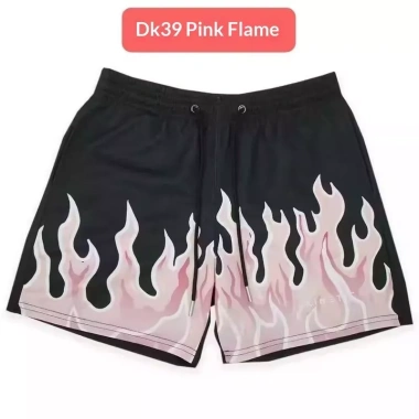 Quần short bóng rổ dáng rộng thương hiệu Mỹ, thiết kế in hình ngọn lửa, thoáng khí và nhanh khô. 9