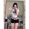 Quần short denim girl phong cách Y2K retro, slim-fit ôm body, xu hướng thời trang châu Âu và Mỹ 6