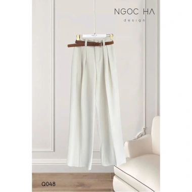 Quần suông ống rộng (CÓ BIGSIZE 40 - 80KG) vải tây cạp cao ( không kèm đai)- Mã 6.340=6.318 3
