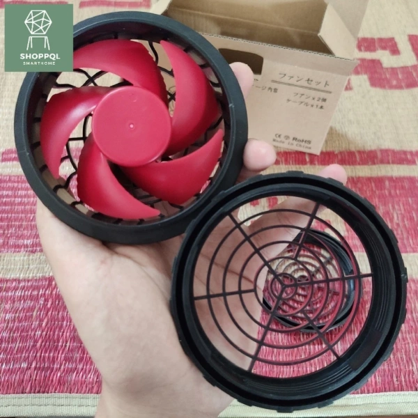 Hình ảnh sản phẩm Quạt Áo điều hòa Akita 18V JAPAN chính hãng, pin 74.000 mAh sử dụng 12-14h liên tục quạt kép 5 cánh mạnh mẽ.