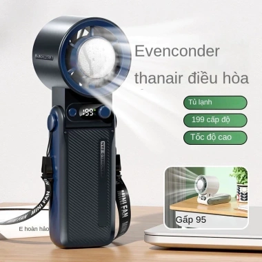 Quạt Cầm Tay Sạc Pin 10.000mAh, Làm Mát Sò Lạnh, 199 Tốc Độ Gió, Gấp Gọn, Kèm Dây Đeo Quạt Cầm Tay Sạc Pin 10.000mAh, Làm Mát Sò Lạnh, 199 Tốc Độ Gió, Gấp Gọn, Kèm Dây Đeo
