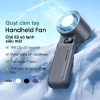 Quạt Cầm Tay Sạc Pin 10.000mAh, Làm Mát Sò Lạnh, 199 Tốc Độ Gió, Gấp Gọn, Kèm Dây Đeo 3