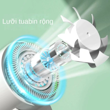Quạt Cầm Tay Sạc Pin 10.000mAh, Làm Mát Sò Lạnh, 199 Tốc Độ Gió, Gấp Gọn, Kèm Dây Đeo