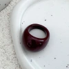 QUENTIN Nhẫn Nhựa Trong Suốt, Nhẫn Hình Học Acrylic Nhiều Màu Kẹo, Mái Vòm Độc Đáo Chunky Hình Bầu Dục Rộng Không Đều Nhẫn Nữ 6