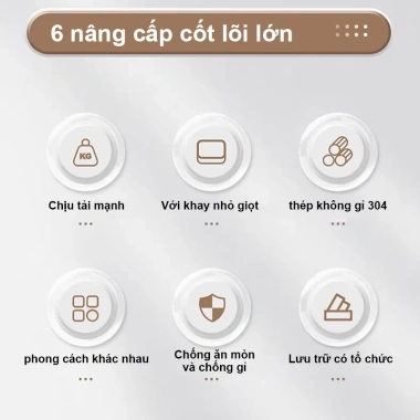 RACK Kệ Đựng Chén Bát Đĩa Inox 304 – Sức chứa lớn, Ổn định mạnh, Giá 299.000₫