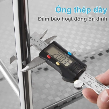 RACK Xe đẩy phòng bếp thép không gỉ - Bán đồ ăn, chống gỉ, bền, sạch, 539.000₫