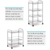 RACK Xe đẩy phòng bếp thép không gỉ - Bán đồ ăn, chống gỉ, bền, sạch, 539.000₫ 7
