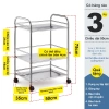 RACK Xe đẩy phòng bếp thép không gỉ - Bán đồ ăn, chống gỉ, bền, sạch, 539.000₫ 10