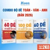 Sách 60 đề minh hoạ tốt nghiệp THPT toán văn anh, sách ôn thi thpt quốc gia Moonbook 2