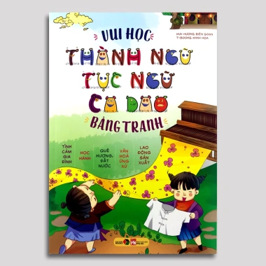 Sách - Combo 2 cuốn - Đồng dao thơ truyện cho bé tập nói + Vui học thành ngữ tục ngữ ca dao bằng tranh 10