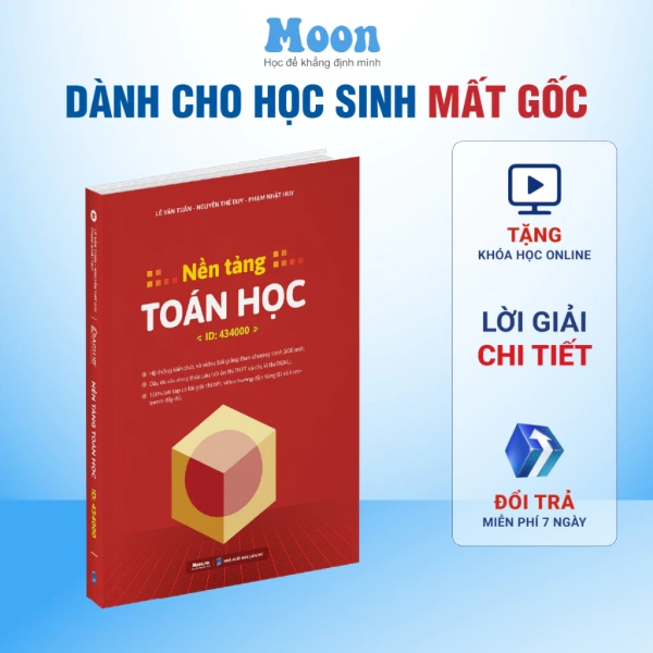 Hình ảnh sản phẩm Sách nền tảng toán học lớp 12 ôn thi tốt nghiệp phổ thông Đánh giá năng lực MoonBook