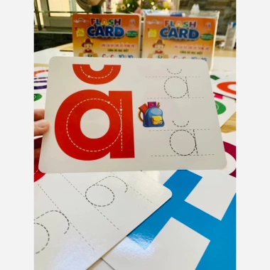 Sách Thẻ Học Flashcard A5 Chống Thấm Nước - Chữ Cái & Số + Bút Kèm, Giá Ưu Đãi 41.650 5