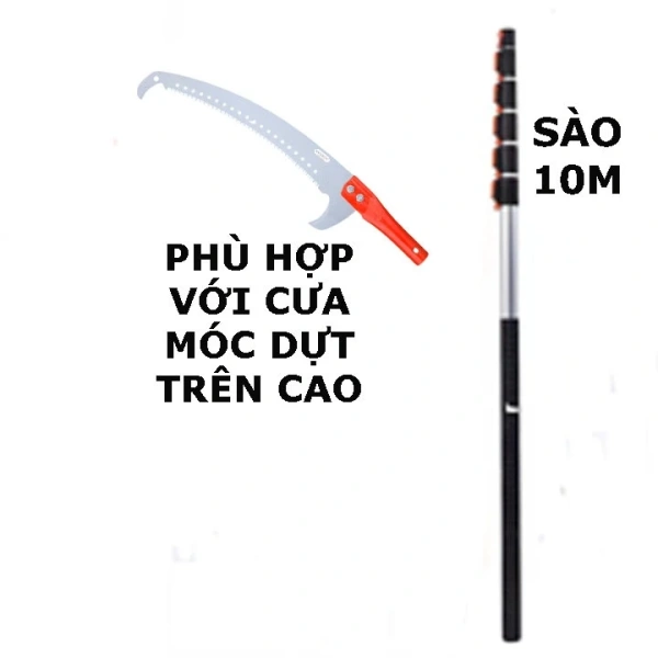 Cách chọn sào nhôm carbon rút 10m phù hợp cho công việc cắt cành cao