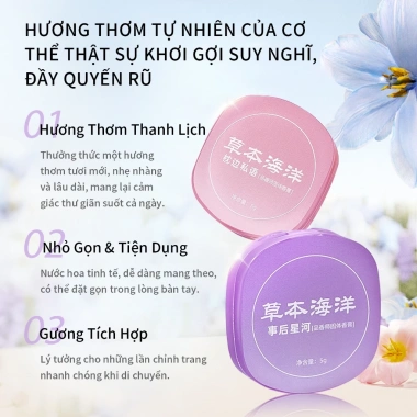 Sáp Thơm Nữ Tự Nhiên PLEACOZ - Gương Trang Điểm, Tiện Lợi, Giá Cực Sốc 154k