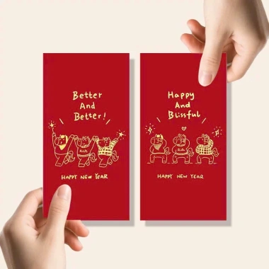 Set 10 Bao Lì Xì Tết Ngọ 2.026 Mặp Mặp, Bao Lì Xì Đỏ Dễ Thương, Vui Nhộn