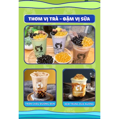 Set Trà Sữa Tự Pha Trân Châu Đường Đen 30-35 Ly THE GARDEN, Nguyên Liệu Làm Trà Sữa Phúc Long, Matcha 25 vị 4